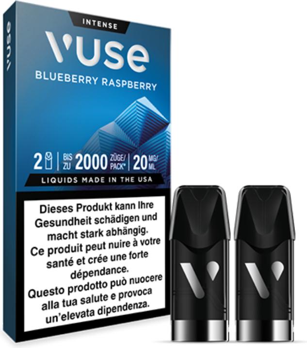 Immagine prodotto Vuse Pods 2000 Puffs - Blueberry Raspberry I 2er Pack (Lampone, Mirtillo)