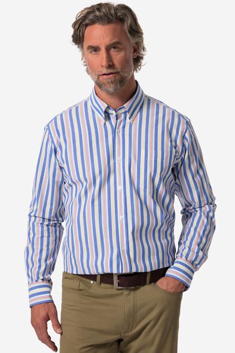 Produktbild Boston Park Streifenhemd, Langarm, Buttondown-Kragen, Comfort Fit (7XL)