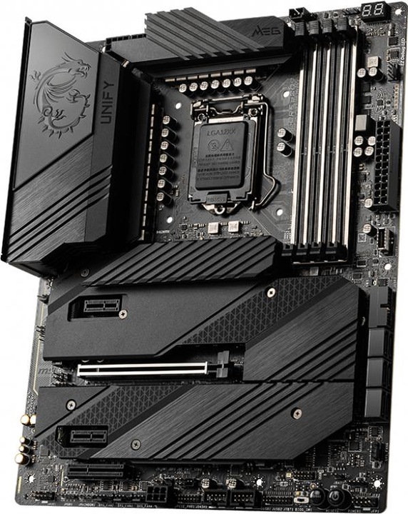Actual product image MSI MEG Z590 UNIFY Motherboard Intel Z590 LGA 1200 (LGA 1200, Intel Z590, ATX)