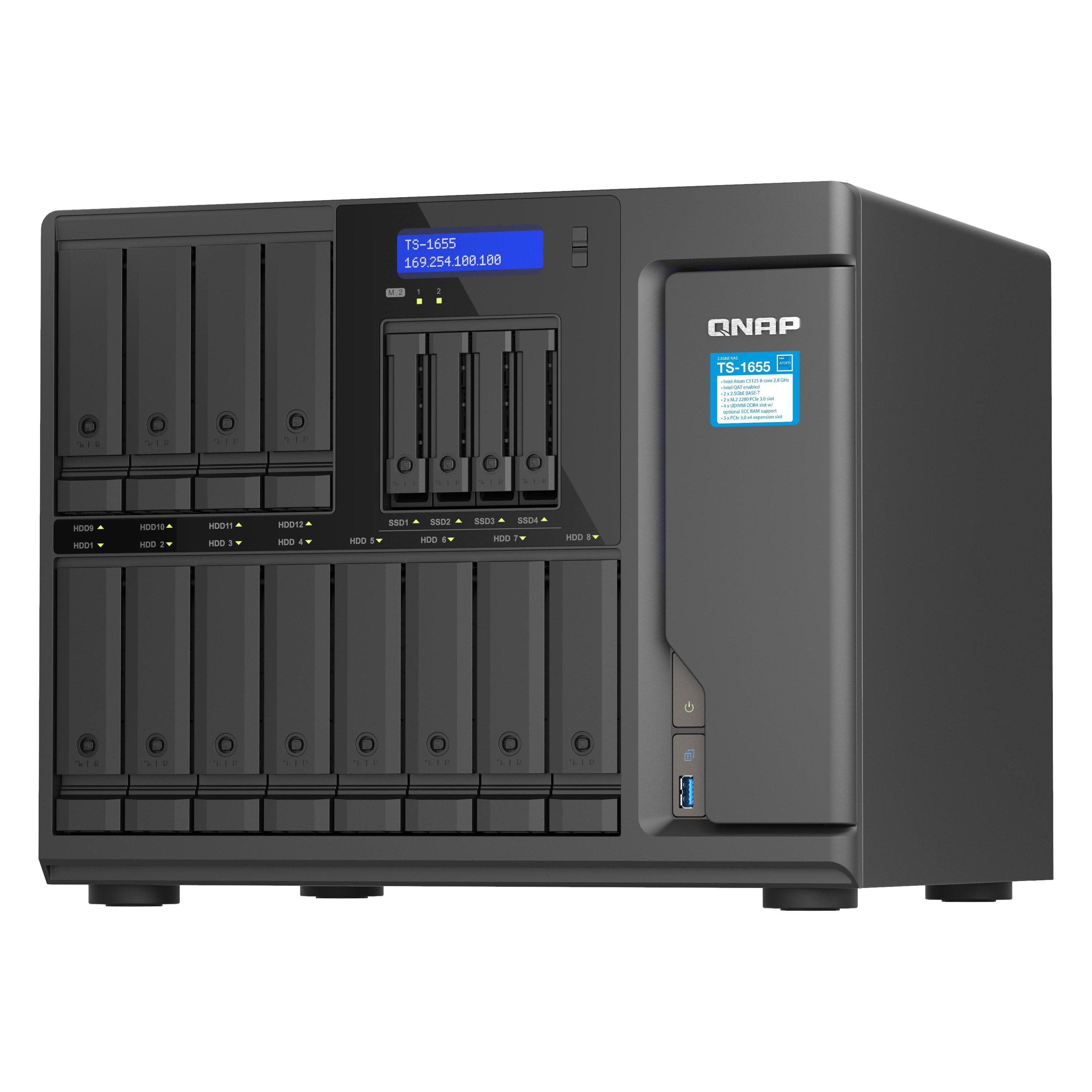 QNAP TS-1655-8G (0 TB), NAS, Grau