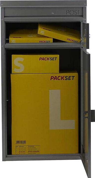 Productafbeelding SafePost 65 Brievenbus met pakketvak sillberg grijs