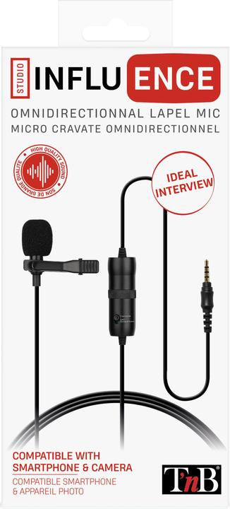 Immagine prodotto T'nB Microfono Influence Clip 360°, Jack 3,5 mm