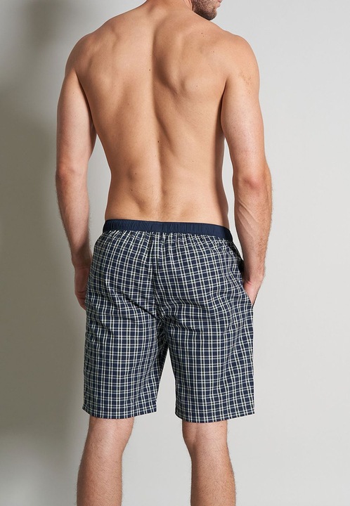 Actual product image Tom Tailor Mens Sleeping Pants Bermuda Shorts with Crotch Button Tape Plaid (54)