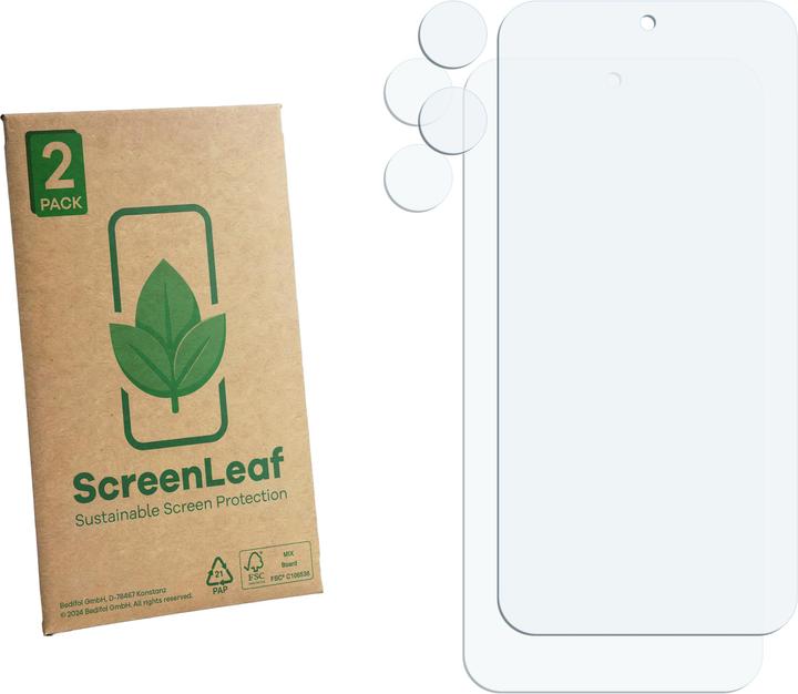 Produktbild ScreenLeaf Schutzfolie für Xiaomi Poco X8 Pro Max (Display+Kamera) nachhaltiger Displayschutz Display Schutz (2 Stk., Xiaomi Poco X8 Pro)