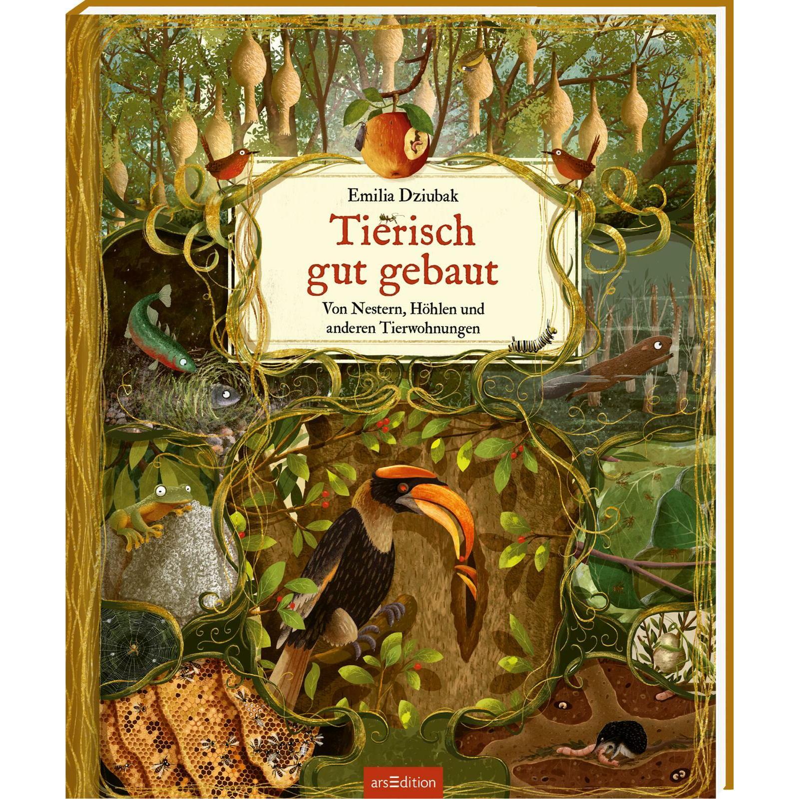 Tierisch gut gebaut – Von Nestern, Höhlen und anderen Tierwohnungen, Kinderbücher von Thomas Weiler, Emilia Dziubak