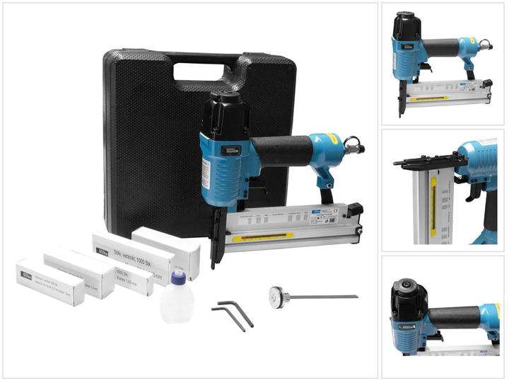 Produktbild Güde Druckluft Klammergerät Nagler 6 bar IG 1/4" ( 40220 ) + Sicherheitsschlagsperre + Öl + 1500x