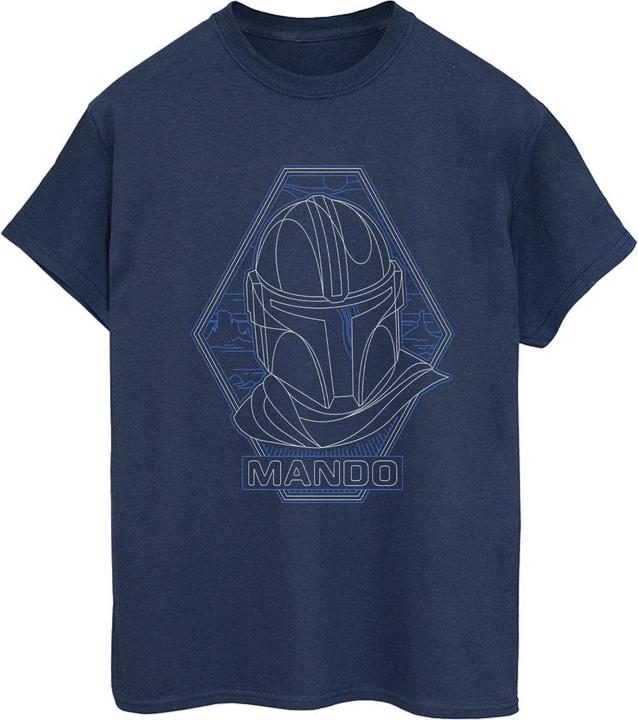 Produktbild Star Wars The Mandalorian Outline Helm Diamond TShirt (S)