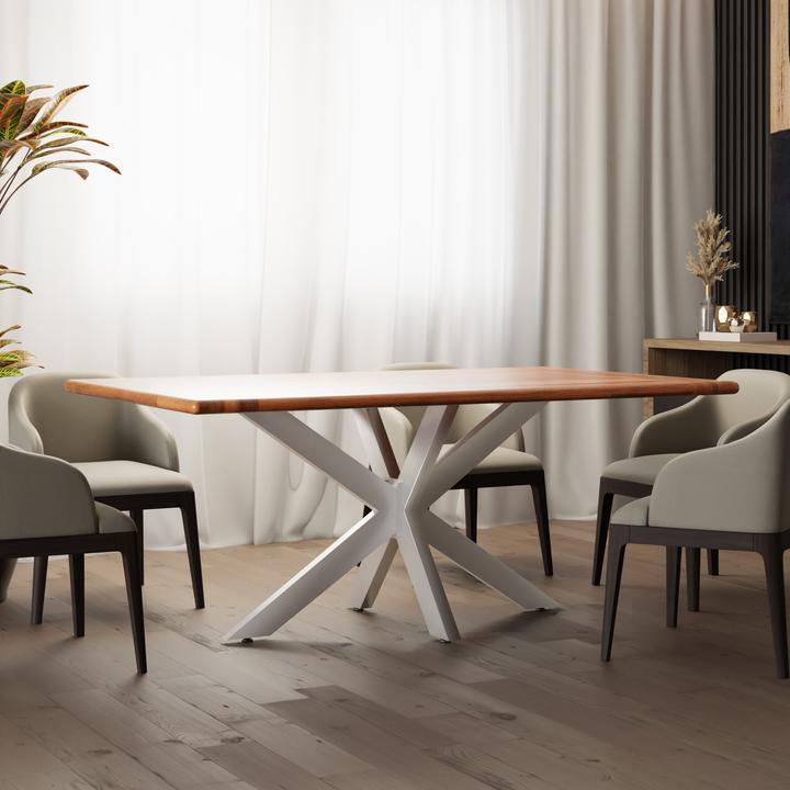 Actual product image CLP Hardwick steel table legs in star shape Height 71 cm