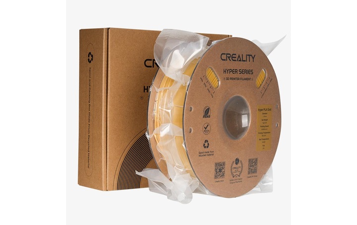 Produktbild Creality Hyper Speed PLA 1,75mm Filament 1kg (PLA, 1.75 mm, 1000 g, Gold)