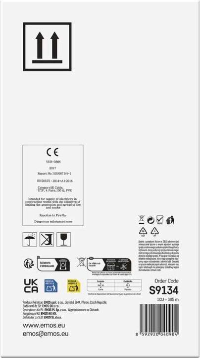 Produktbild Emos Datenkabel UTP CAT 5E PVC Basic, 305m (UTP, CAT5e, 305 m)