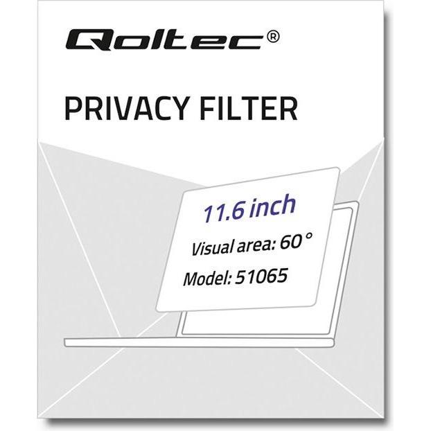 Thumbnail - Qoltec 51065 Privatizing filter RODO do MacBook Air 11.6 16:10 (11.61", 16 : 10), Notebook Schutzfolie