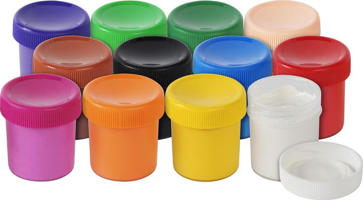 Produktbild Faber-Castell Tempera/Gouache 12 pots of 20 ml (121050) (Mehrfarbig, 20 ml)