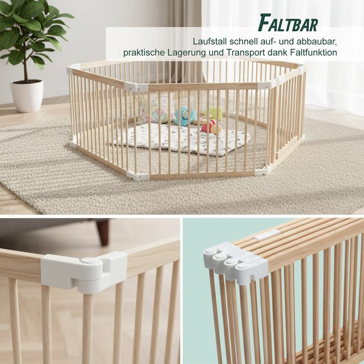 Image du produit Relaxdays Parc pour bébé en pin