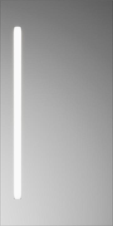 Actual product image burgbad Fiumo illuminated mirror, with horizontal LED lighting, 600x700mm, SIIX060 (40 x 80 cm)
