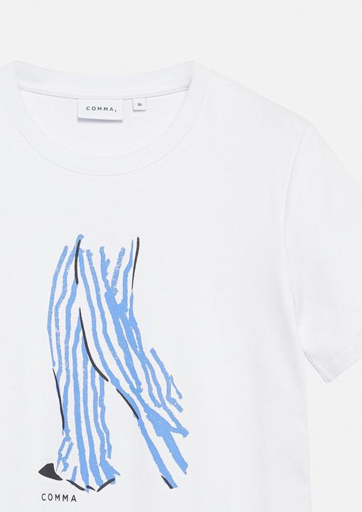 Produktbild Comma T-Shirt Basic Fit T-Shirt mit Artwork (46)