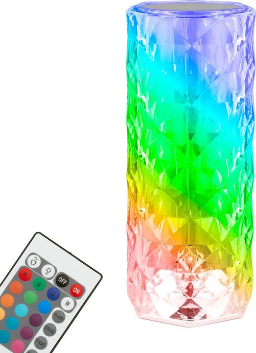 Produktbild Briloner Akku RGB-LED Tischleuchte, Kristalloptik, transparent, 1xLED/2,3W (65 lm)