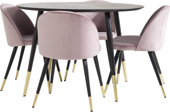 Noir, Or, Rose poussiéreux Rose