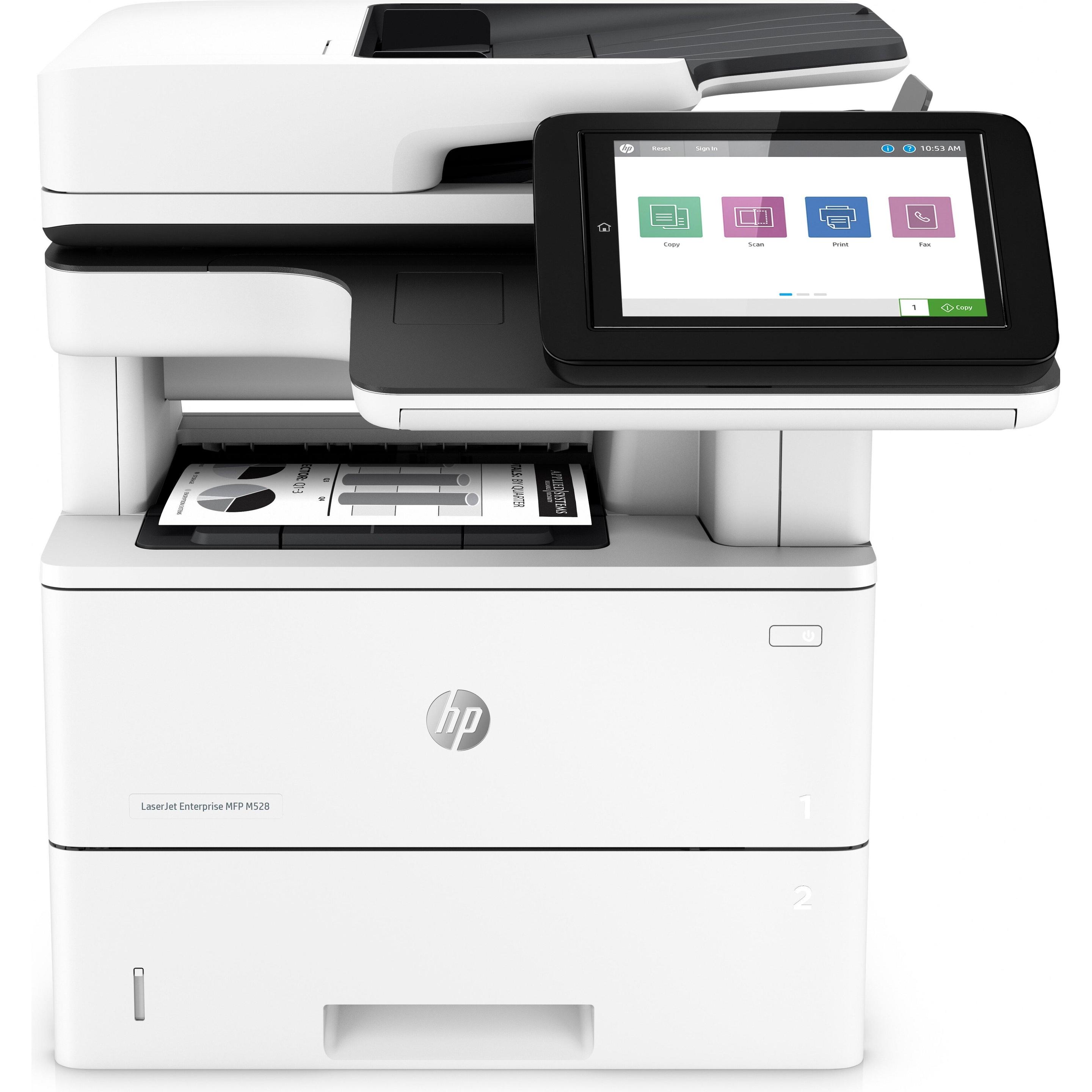 HP LaserJet Enterprise M528dn (Laser, Schwarz-Weiss), Drucker, Weiss