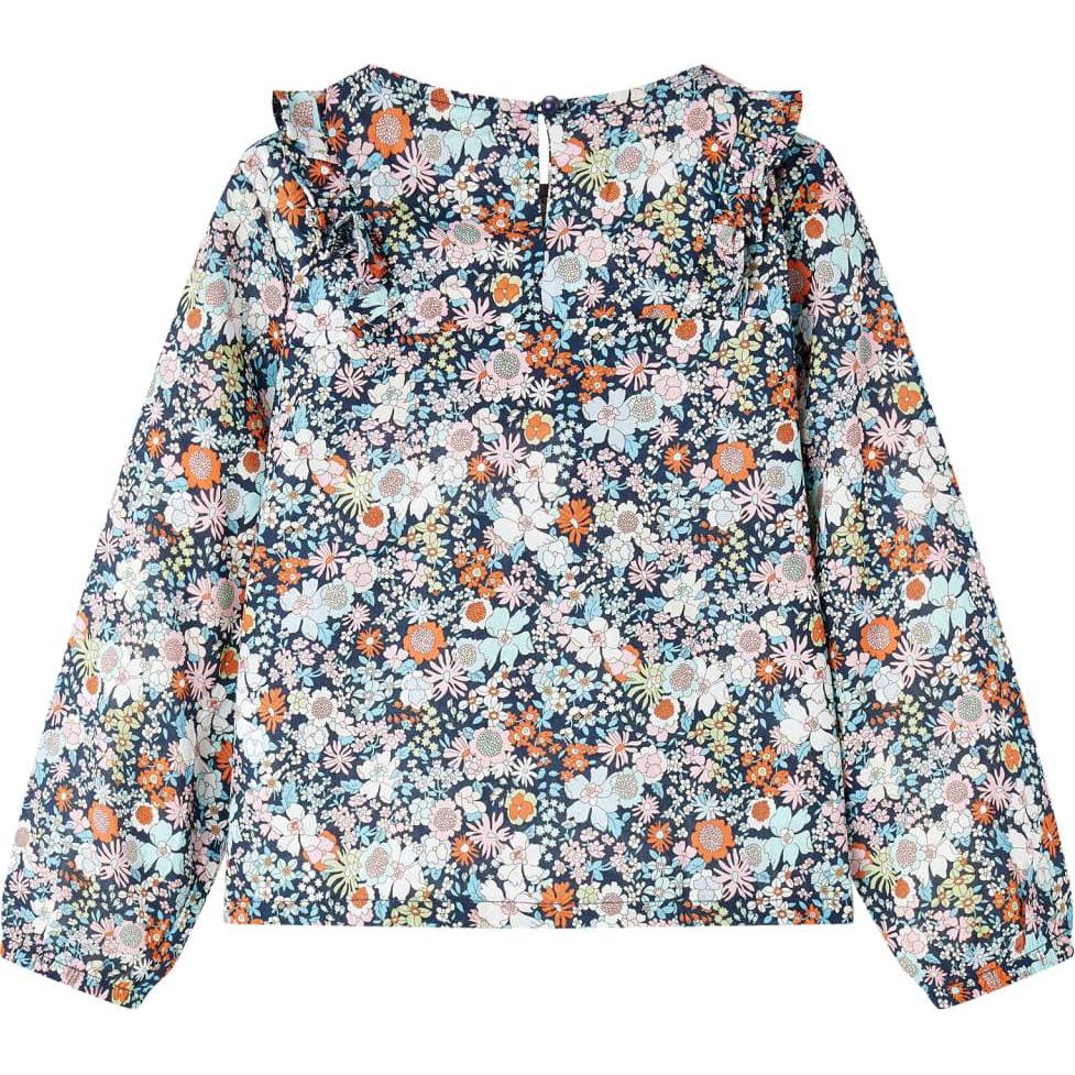 Thumbnail - VidaXL, Mädchen, Shirt, Kinder-Langarmbluse Dunkelblau 104,Material: 100, Blau, (104)