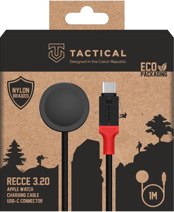 Actual product image Tactical Recce 3:20 cable for Apple Watch Black/Red