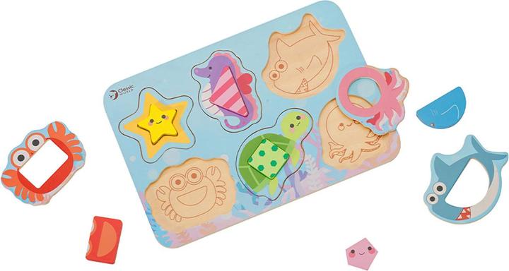 Actual product image Classic World Wooden puzzle sea animals, 13pcs. (13 pieces)