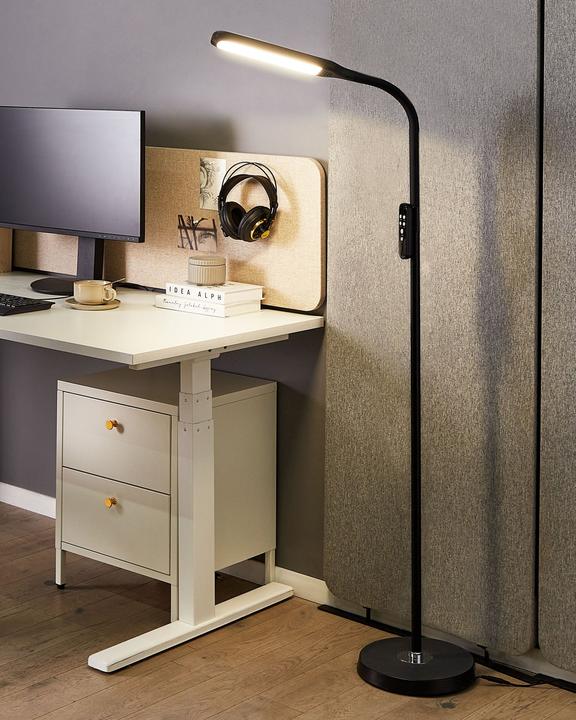 Image du produit Beliani Lampadaire LED Noir ARIES (540 lm)