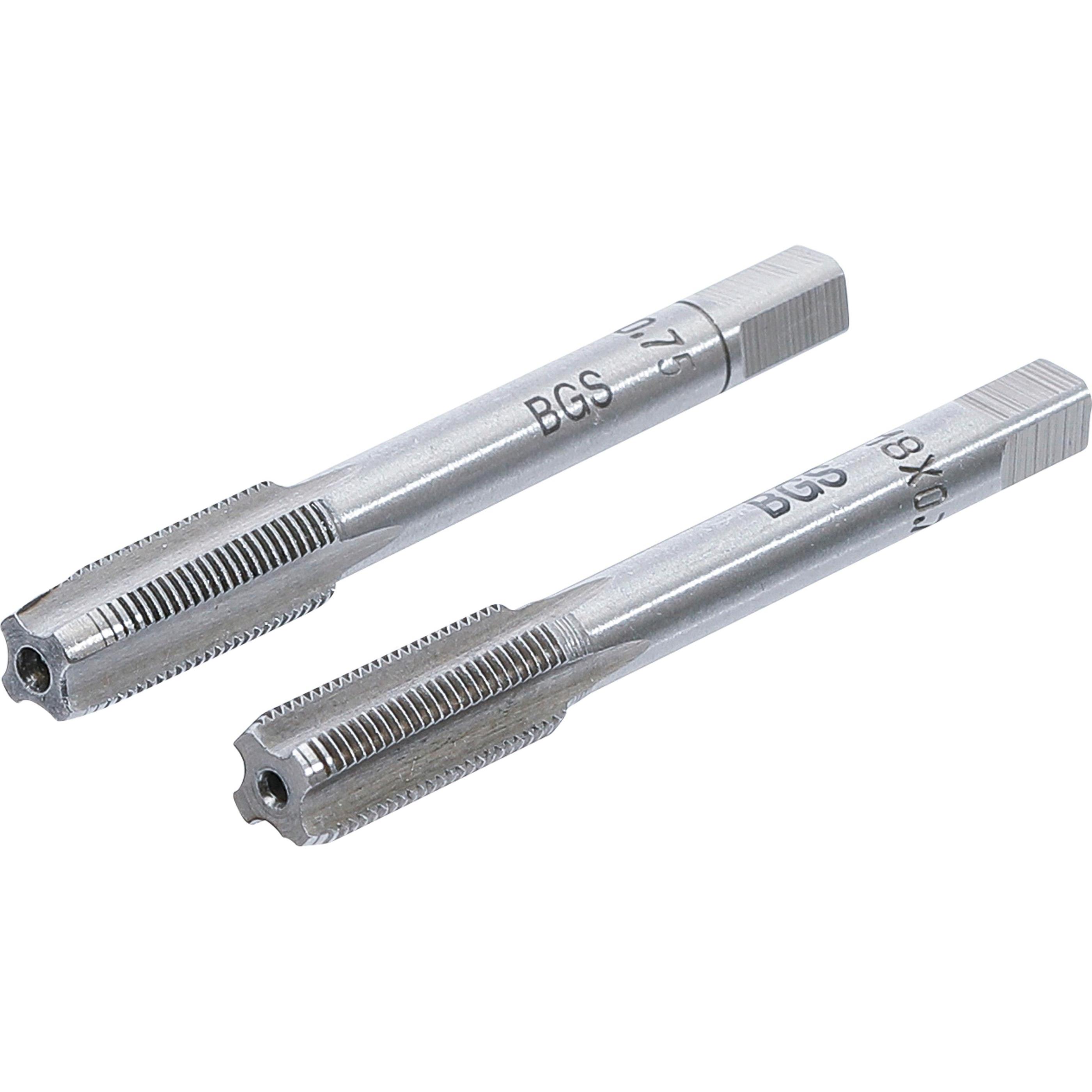 BGS, Gewindeschneider + Gewindebohrer, Gewindebohrer Vor- und Fertigschneider M8 x 0,75 mm 2-tlg.