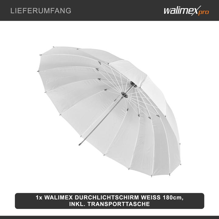 Produktbild Walimex Durchlichtschirm 180cm (Schirm, 180 cm)