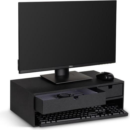 Produktbild Bigso Monitorständer Box Leinenbezug Ted Charcoal