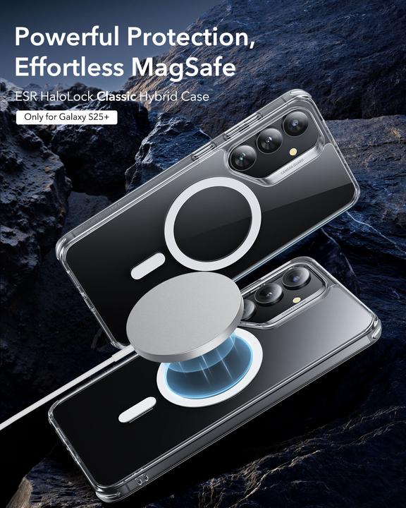 Actual product image ESR - Classic Hybrid HaloLock - Samsung Galaxy S25 Plus - Clear (Samsung Galaxy S25)