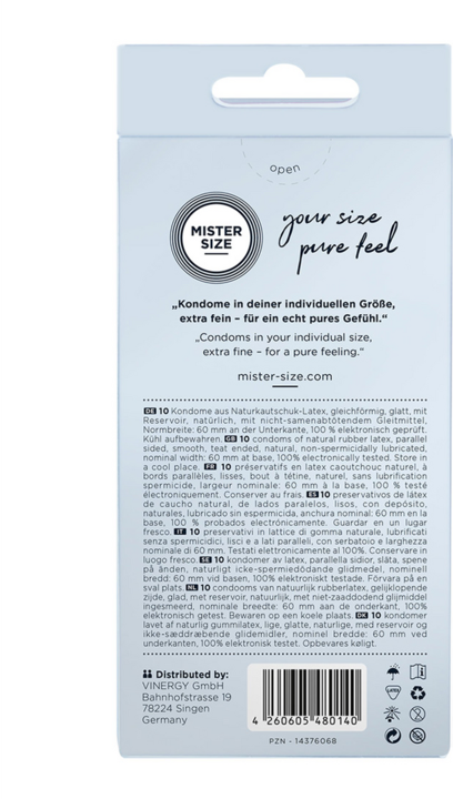 Actual product image Mister Size 60 (10 pcs.)