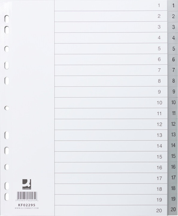 Q-Connect Register Vollformat überbreit