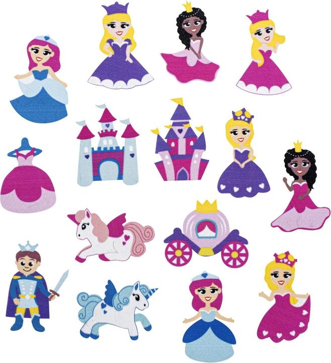 Image du produit Glorex Sticker en mousse Princesse 30 pièces, autocollant