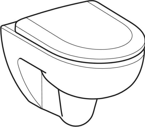 Image du produit Geberit Renova, chasse d'eau basse position, Rimfree avec siège WC, blanc 500801001