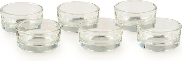 Immagine prodotto Pajoma Set di 6 portacandele, vetro, h 13,5 x d 4,8 cm