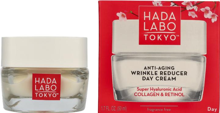 Actual product image Hada Labo Tokyo Anti-Ageing Wrinkle Reducer Day Cream with Super Hyaluronic (50 ml, Day cream)