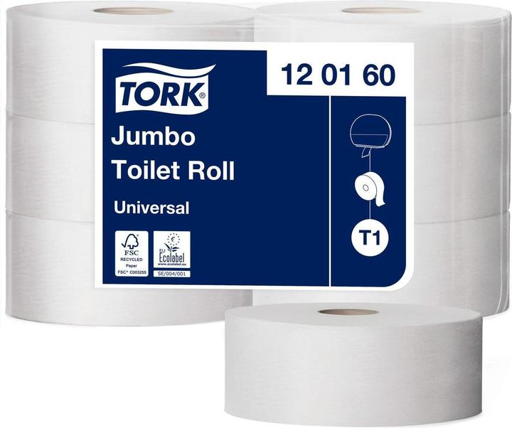 Produktbild kaiserkraft Toilettenpapier, Industrie-Jumborolle (6 Stk.)