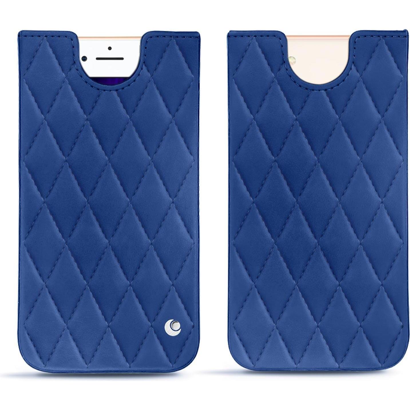 Noreve Lederschutzhülle (Apple iPhone 8), Smartphone Hülle, Blau