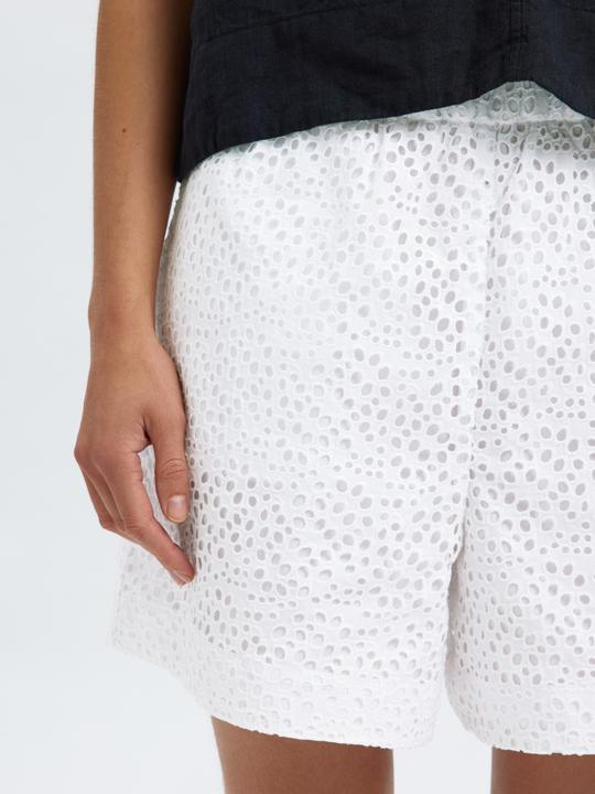 Image du produit Selected Broderie Anglaise Højtaljede shorts (34)