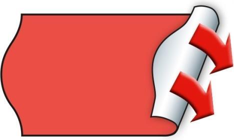 Productafbeelding METO Label 22x12mm neon rød permanent 1000st/rul 6rul/pak - (6 stuks)