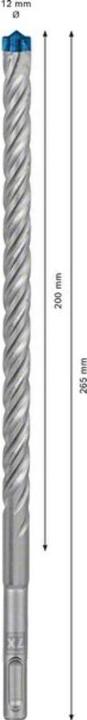 Produktbild Bosch Professional Zubehör EXPERT SDS plus-7X Hammerbohrer, 12 x 200 x 265 mm (12 Millimeter)