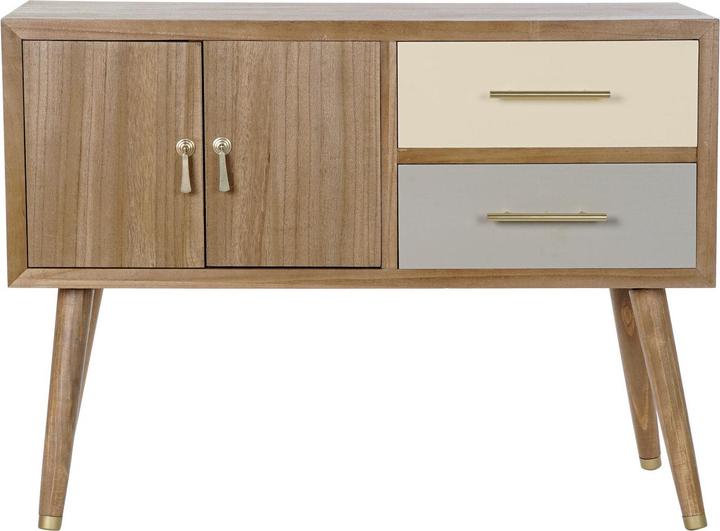 Image du produit DKD Home Decor TV furniture Grey Cream Metal Paolownia wood (90 x 34 x 66.5 cm)