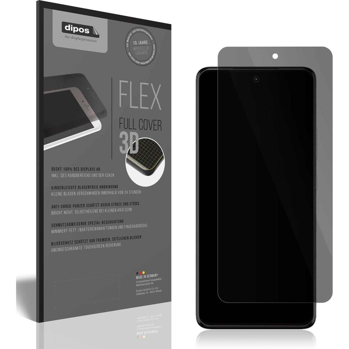 Dipos Blickschutzfolie 2-Way Anti-Shock (1 Stück, Motorola Moto G72), Smartphone Schutzfolie, Transparent