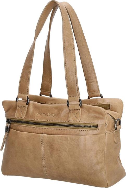 Produktbild Micmacbags Hide & Stitches Porto Handtasche Umhängetasche - Taupe - 100% Leder