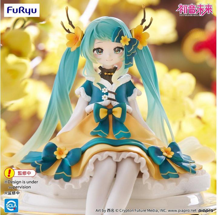 Actual product image Furyu Hatsune Miku Noodle Stopper PVC Statue Hatsune Miku 2025 Chinese New Year Ver. 14 cm