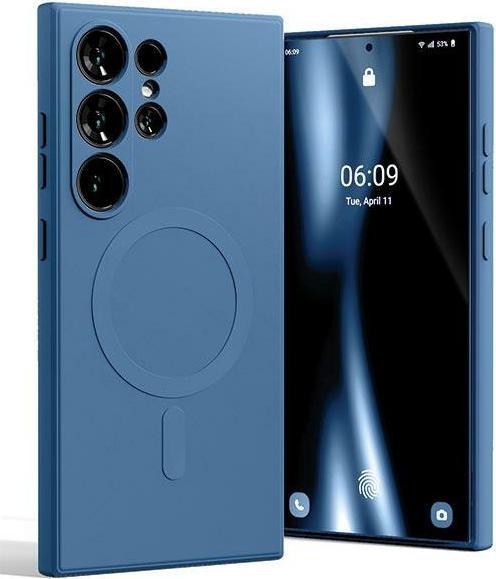 Image du produit MagSafe Semi-Silicone Sam S24 Ultra G928 niebieski /blue (Samsung Galaxy S24 Ultra)