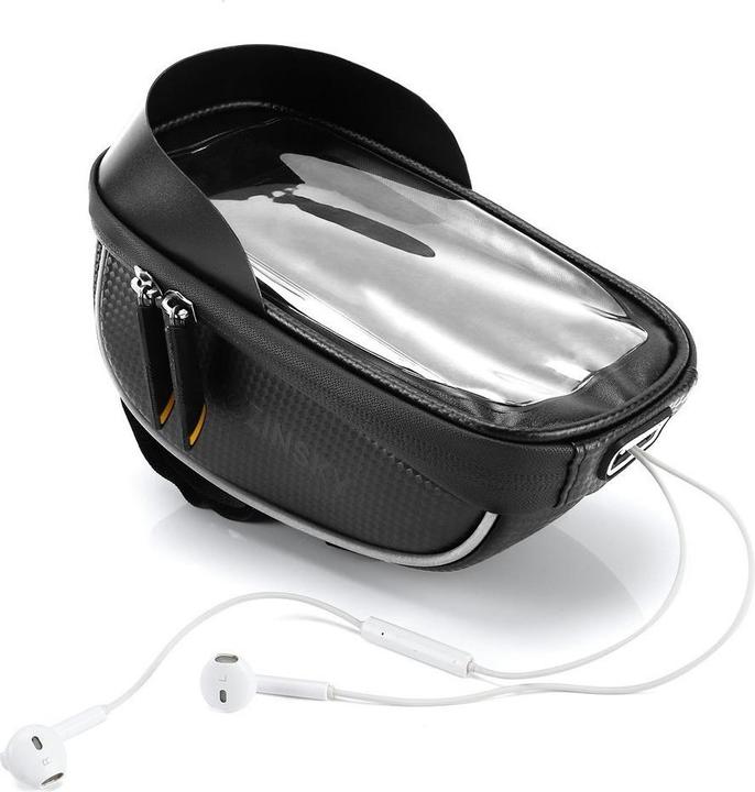 Produktbild Wozinsky Fahrradlenkertasche mit Handytasche 1l schwarz (WBB16BK) (1 l, Lenkertasche)