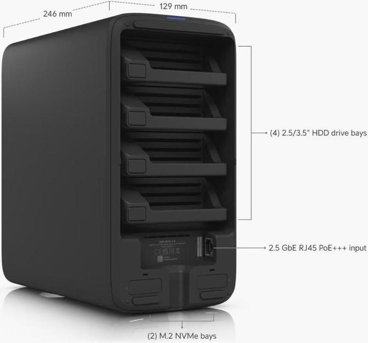 Immagine prodotto Ubiquiti UniFi UNAS 4 Nero