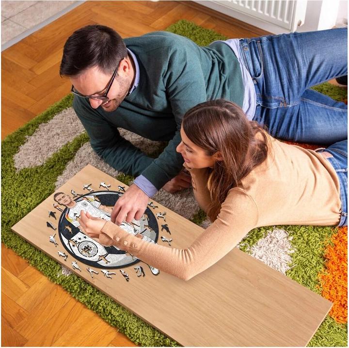Actual product image Iconic Jamal Musiala - German National Team - Wooden Puzzle Size S (150 pieces) (150 pieces)