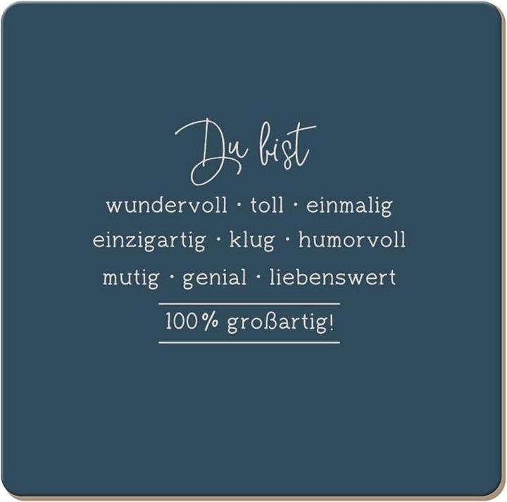 Produktbild Korkuntersetzer Du bist wundervoll